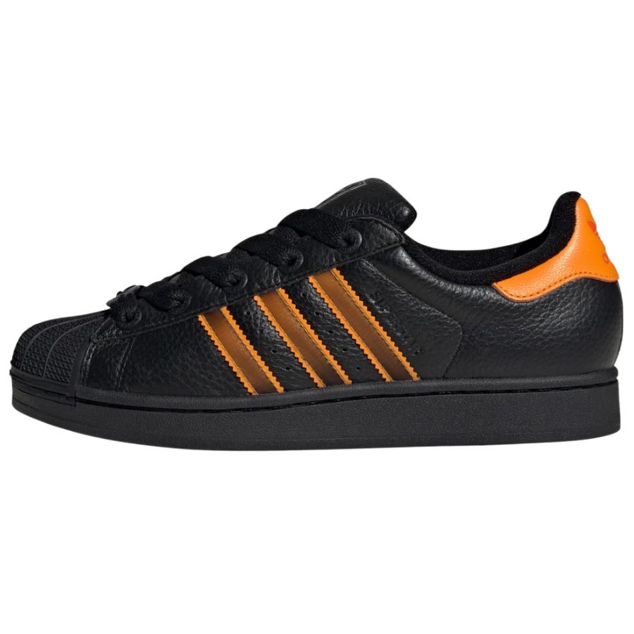 Adidas Superstar 2 Black Crew Orange Women Sneakers Core-Black Semi-Impact-Orange JQ6469