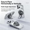 For Magsafe Magnetic Phone Ring Holder For iPhone 12 13 14 15 16 17 18 Series Aluminum Alloy Foldable Silicone Finger Kickstand