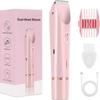 Women's Waterproof Electric Razor: Double-Head Shaver for Dry & Wet Use, Full Body Hair Removal