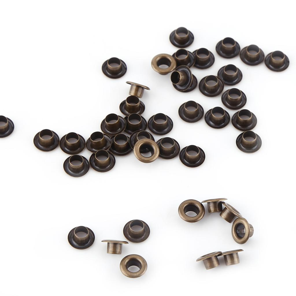 100pcs Metal Eyelets Small Grommets with Washers for Leather Craft DIY Sewing