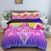 Game Scene King Queen Duvet Cover 3D Neon Bedding Set Youth Hippie Hip Hop Quilt Cover Modern Rock Polyester Comforter Cover