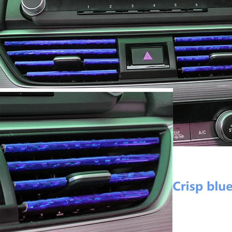 

10 шт. Декоративные мягкие полоски для воздуховыпускного отверстия автомобильного кондиционера, аксессуары, декоративная полоска для решетки салона автомобиля, универсальная U-образная