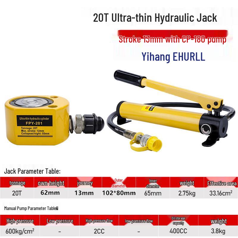 EHURLL Manual Hydraulic Split Cylinder Jack