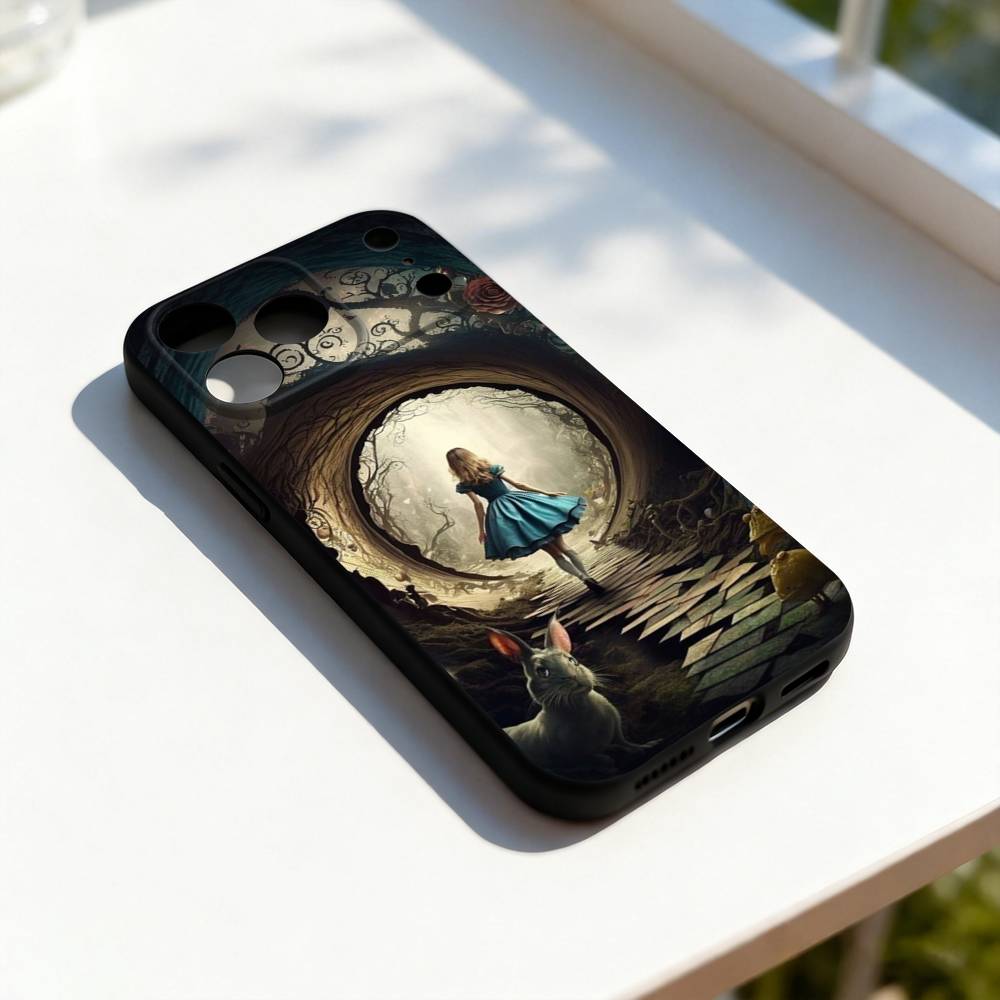 

Чехол для телефона A-Alice-e M-Madness R-Returns для iPhone 17,16,15,14,13,12,11,Pro,Max,Plus,E,SE4,Air,Mini Черный Мягкий Чехол iPhone12