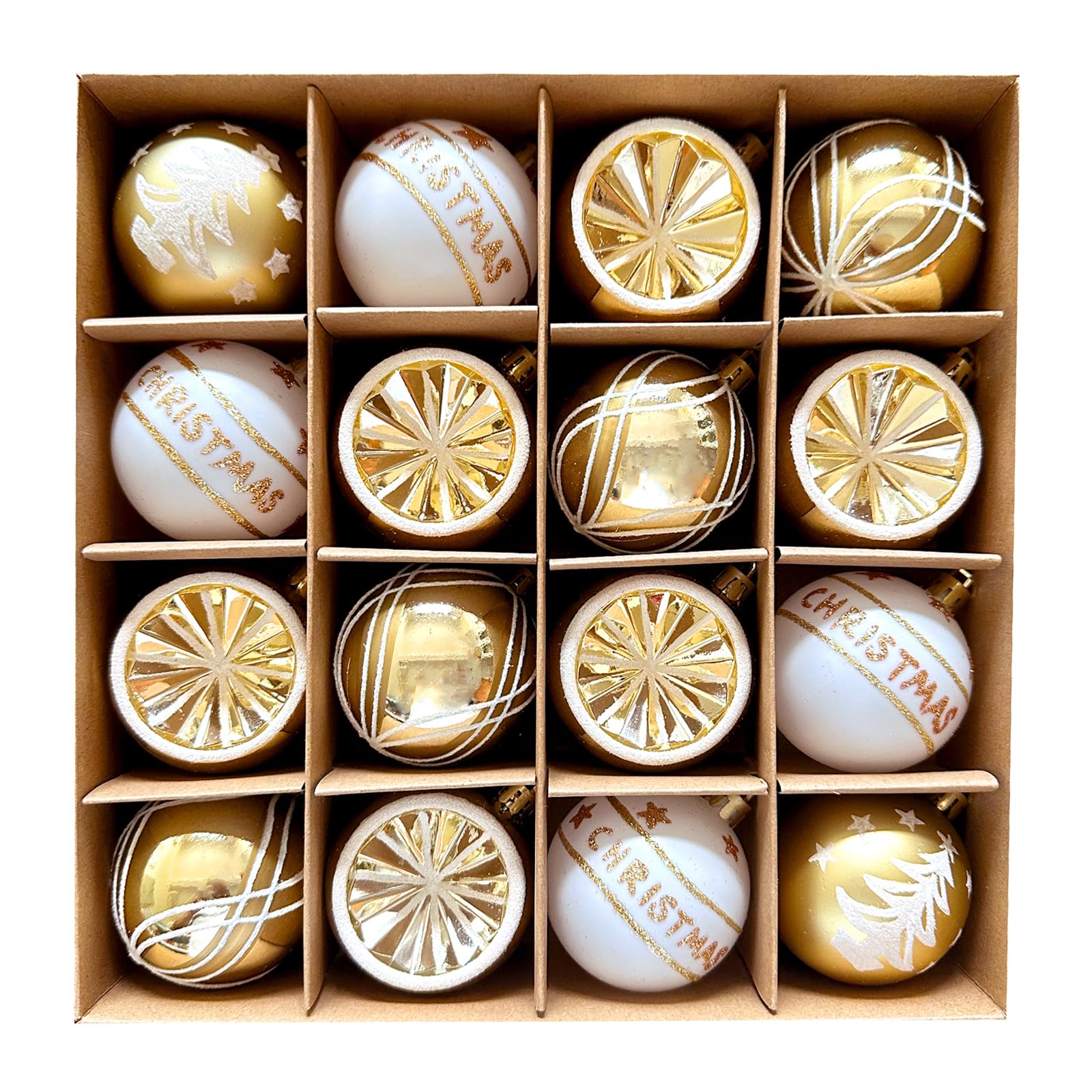 

Hanakaze Набор 6 см Рождественский Скандинавский с 4 Стильными и Великолепными Золотыми Идеально подходит для DIY Рождества и Идеально подходит для Украшения Вашего Дома или Новый 16-предметный