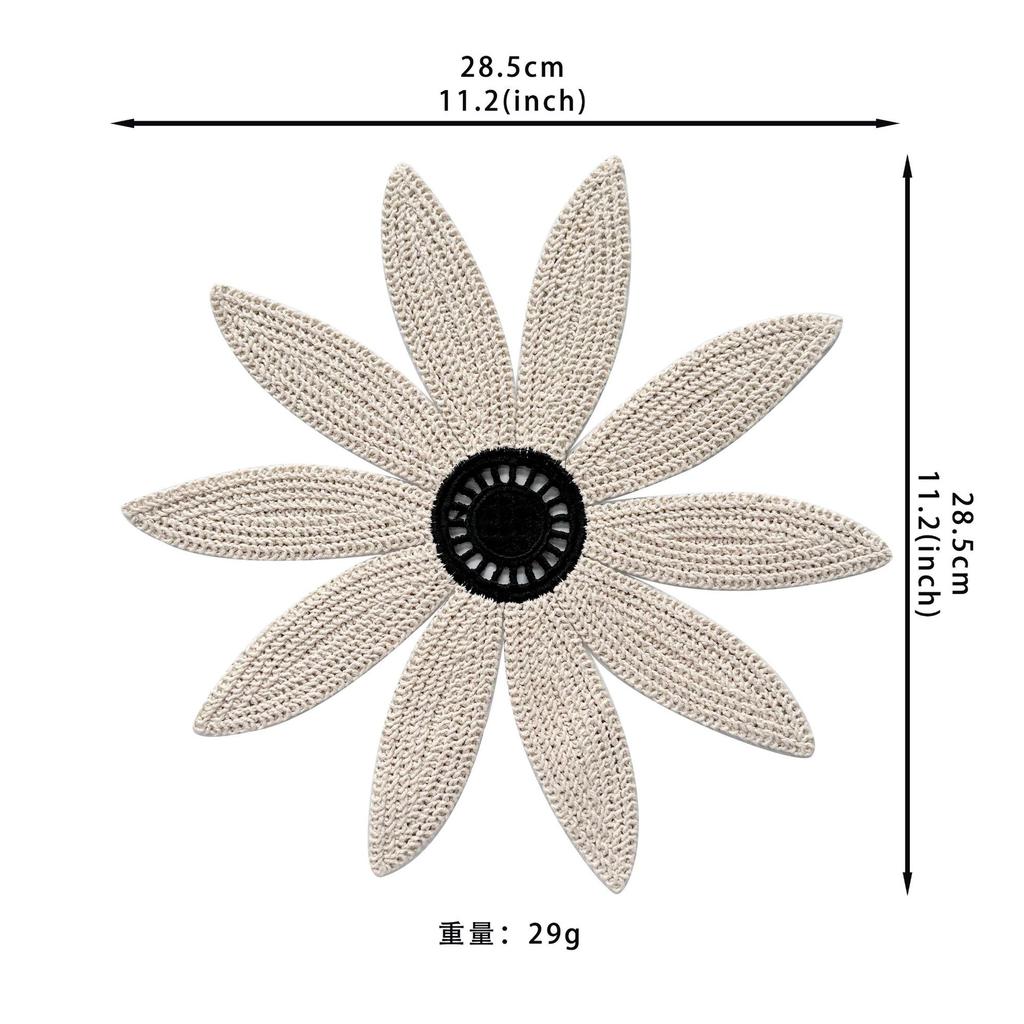 Exquisite Fashion Embroidery Hollow Woven Flower Patch Sticker Clothing T-Shirt Sweater Top Decorative Cloth Sticker Accessories