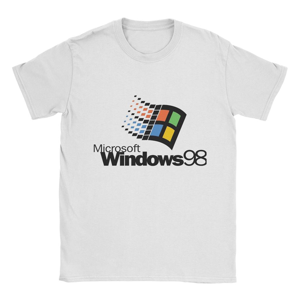 Microsoft Windows 98 T Shirt Summer  Cotton T-Shirts For Male Popular Loose Tee Shirt Short Sleeve Classic Tops
