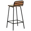 Chaises de bar - vidaXL - Lot de 4 - Bois de récupération - Acier enduit de poudre - 76 cm hauteur de siège