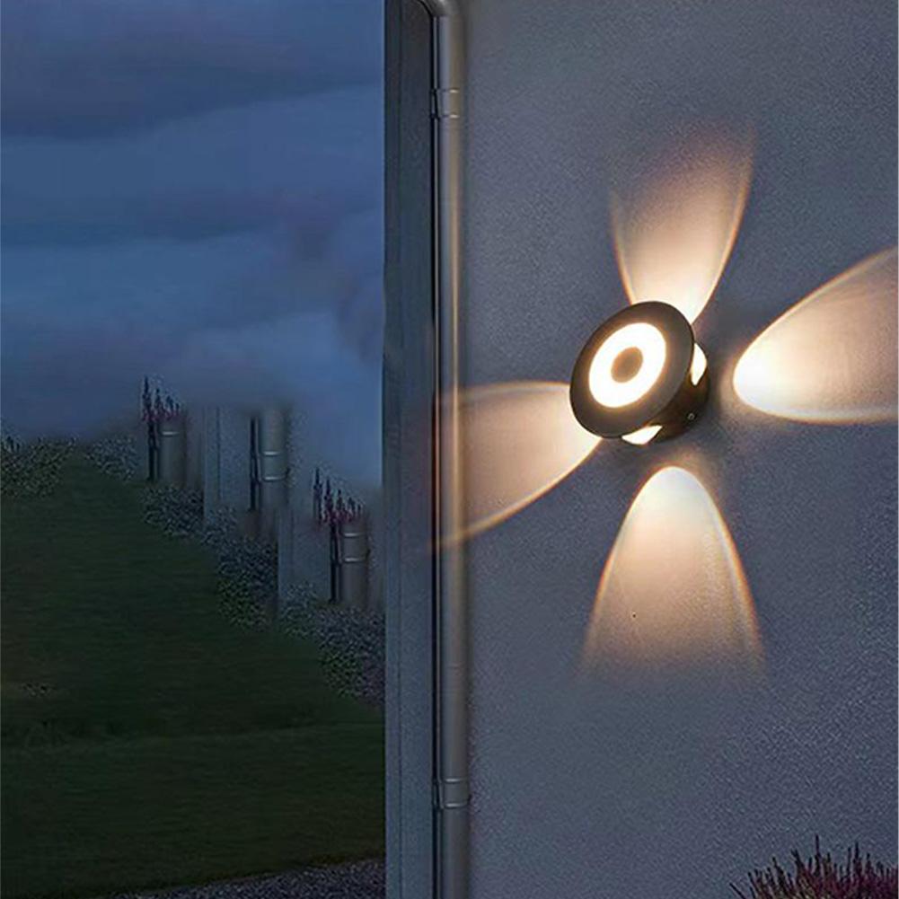 Outdoor Wall Sconces 8W 3000K LED Exterior Wall Light Fixtures 360 Lighting