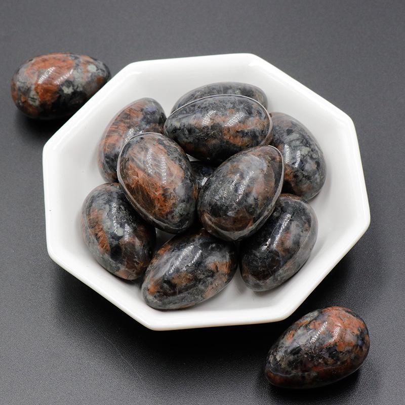 30mm Purple Pink Agate Crystal Egg Shaped Stone