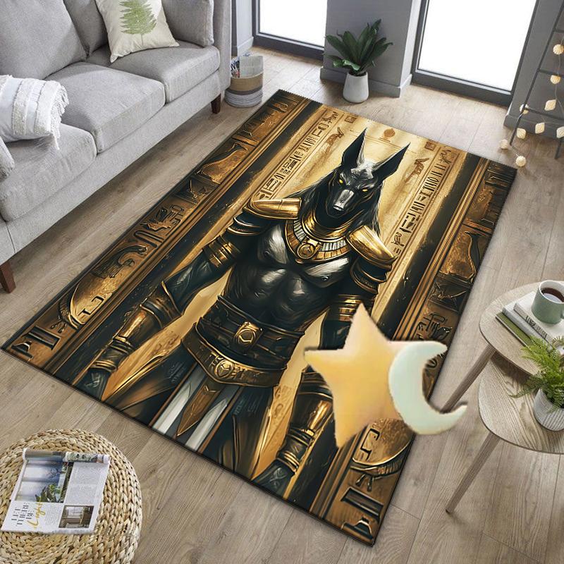 Ancient Egyptian Pharaoh Office Rug Chair Mat, Game Carpet, Suitable for Front Door, Bedroom, Living Room, Desk, Holiday Gift