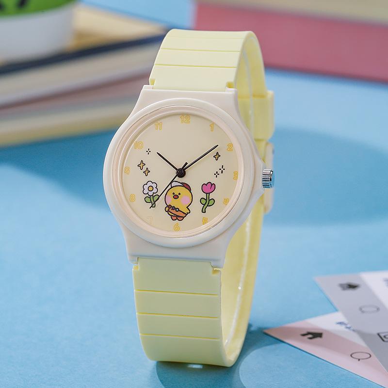 Luxus Studenten Prüfungsuhr Silikonarmband Quarz Uhr Niedliches Cartoon-Muster Junge Mädchen Geschenk Armbanduhren Relojes Para Mujer