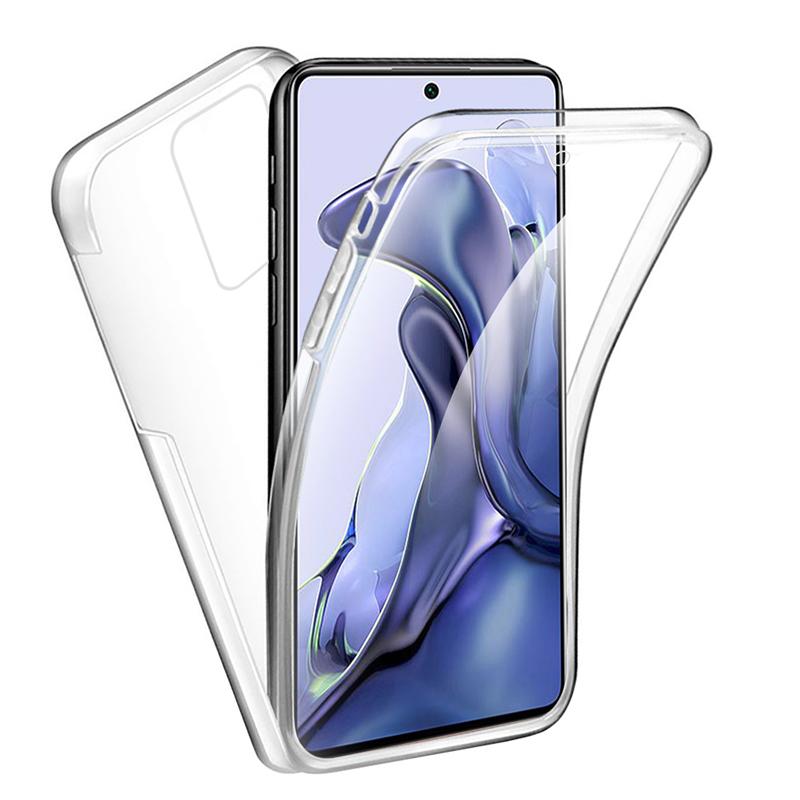 Husă dublă transparentă de 360 de grade pentru Xiaomi Redmi Note 11 10 10S 9S 9 8T 8 Pro 11T 9T 9A Mi 11 Pro Ultra Poco M3 X3 NFC din silicon Husă față spate completă