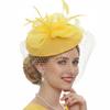 European and American boutique feather flower retro mesh gauze hat bridal headgear fashion hair accessories top hat hemp yarn headgear wholesale