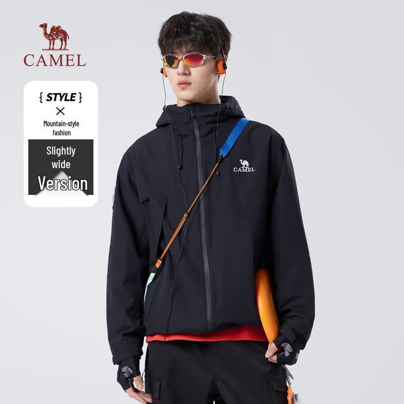 CAMEL Autumn/Winter Water-Repellent Windproof Color-Block Techwear Jacket