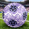1PC Purple Floral Galactic Star Kaleidoscope Soccer Ball Size 5 Football Machine Sewn Indoor/Outdoor Universal Football A40