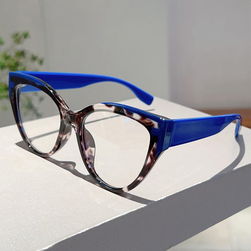 Oversized Cat Eye Glasses Women  New Fashion Vintage Optical Frames Trendy Stylish Design Non-prescription Eyeglasses