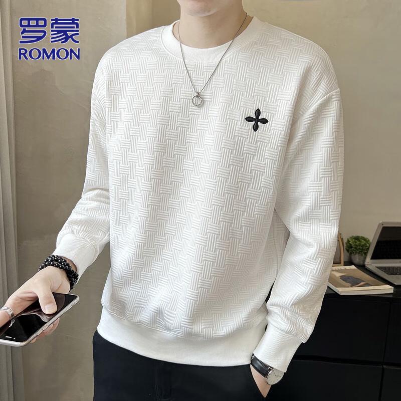 ROMON Men's Casual Pullover Sweatshirt