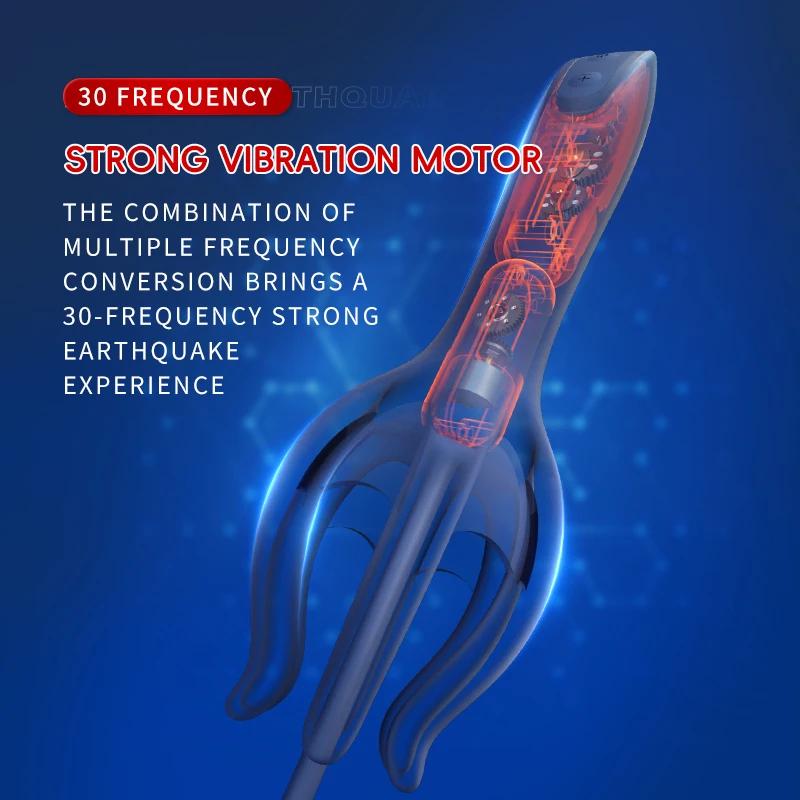 Penis Massage Vibrator Glans Trainer Horse Eye Stick Stimulator Urethral Catheter Dilator Male Masturbator Sex Toy For Adult Men