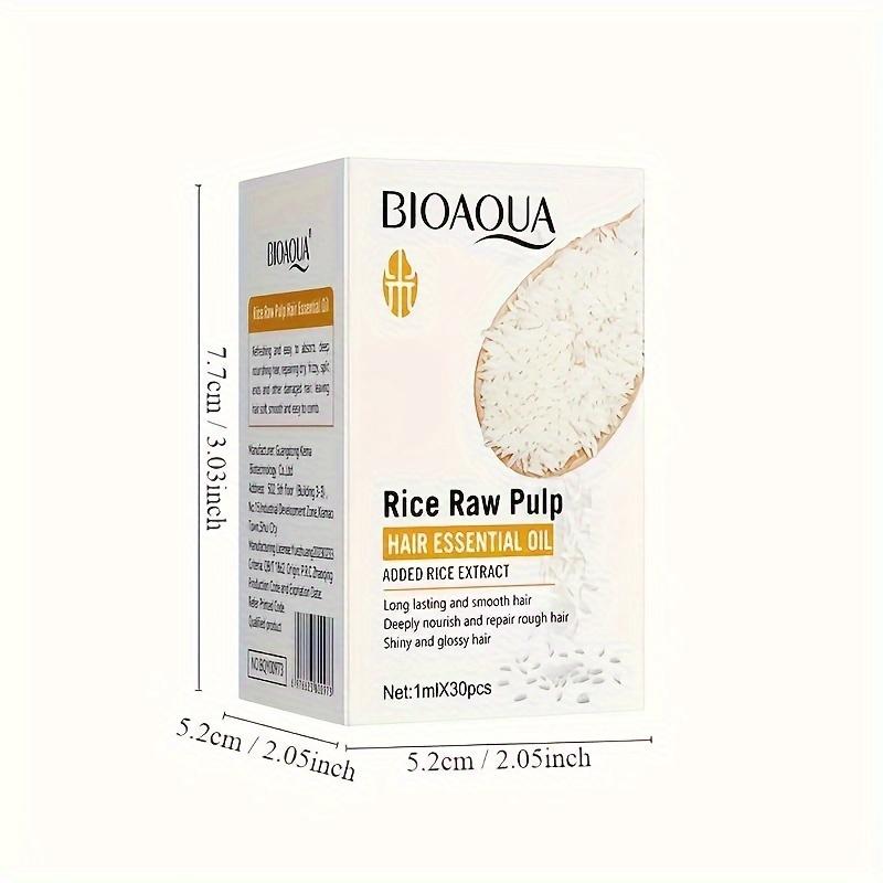 Rice Raw Pulp Hair Treatment Oil Capsules, Hair Care with Moisturizing Glycerin,Normal Hair Type Nourishment, Soft Smooth Shiny Nourish Hair Root Care