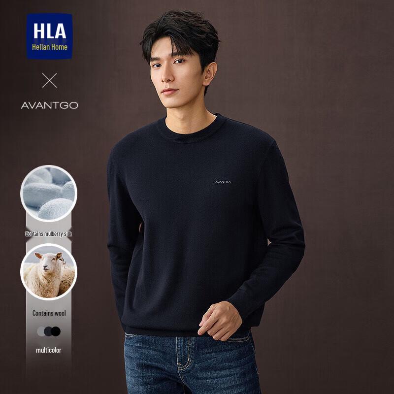 

HLA Men s Light Business Classic Round Neck Sweater XL