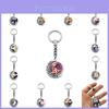 Anime Haikyuu Keychain Rotating Moon Pendant Zinc Alloy Metal Key Accessory For Backpacks