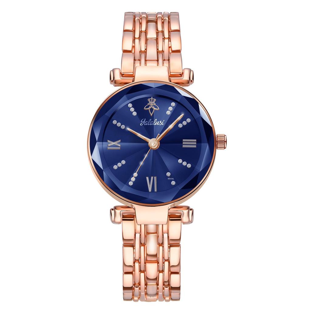 Yalalusi Roségold Damen Wasserdichte Quarz Uhr mit Rubin Akzent - Modisch und Elegant