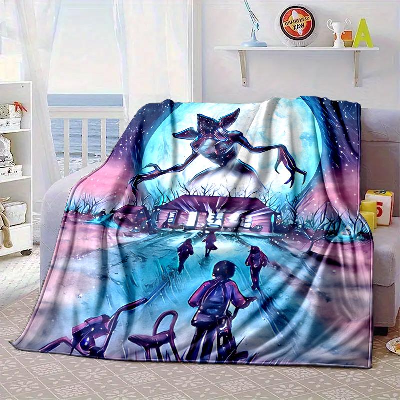 Stranger Sci-fi Adventure Blanket Flannel Blanket for Bed, Sofa, Camping, Hiking, Picnic Essentials, Gift for Family Fan Gifts