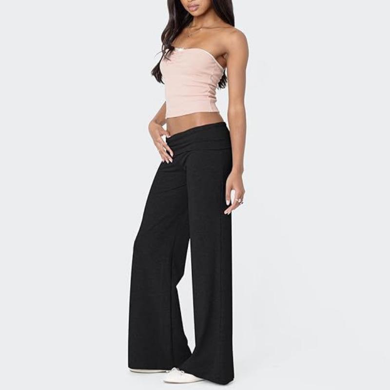 Women Casual Flared Yoga Pants Comfortable Sports Workout Long Trousers