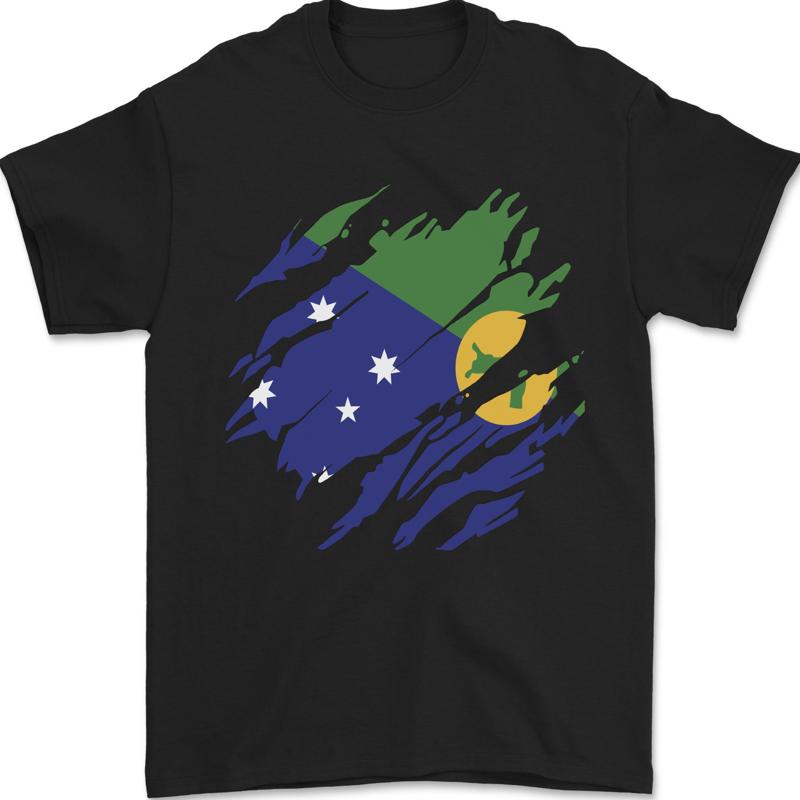 Zerrissen Flagge Weihnachten Inseln Herren 100% Baumwoll t-shirt S разноцветный