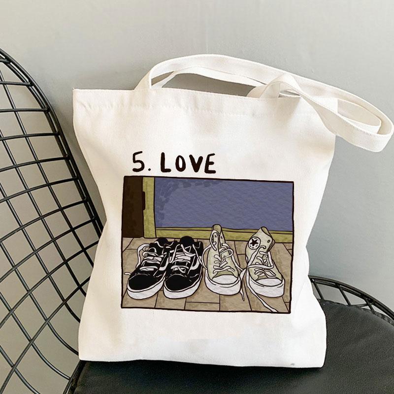 

Сумка для покупок Heartstopper Сумка з бавовни з джуту Сумка для покупок Сумка з мультфільмом Сумка для покупок Бакалея Bolsas Багаторазова мила сумка Kawaii Tv Show 31*36cm