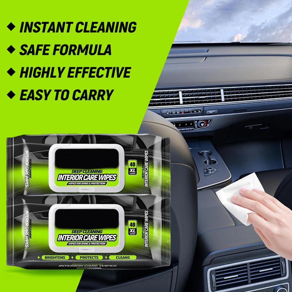 Car Interior Cleaning Wipes Multi-function Car Dashboard Seat Leather Nursing Brightening Wipes Car Wash Care Cleaning tools