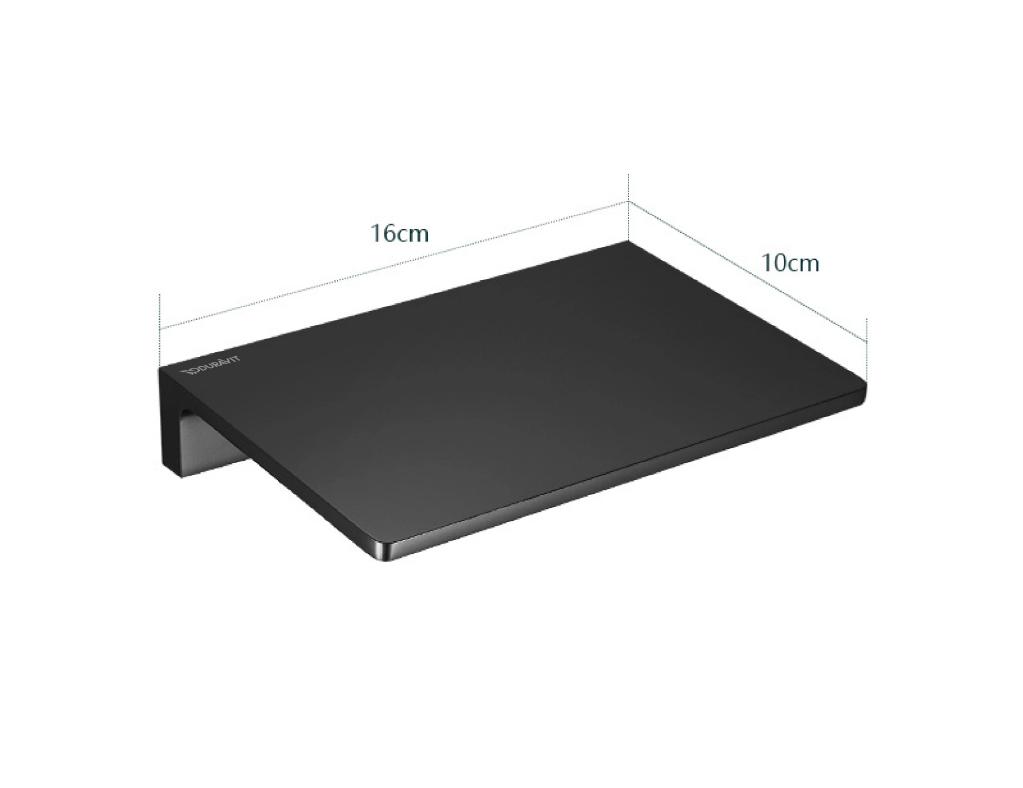 

Tuqiu Total Brass Gray Bathroom Shelf Black Soap Dish Bath Shower Shelf Wall Mounted Bath Shampoo Holder Basket Holder