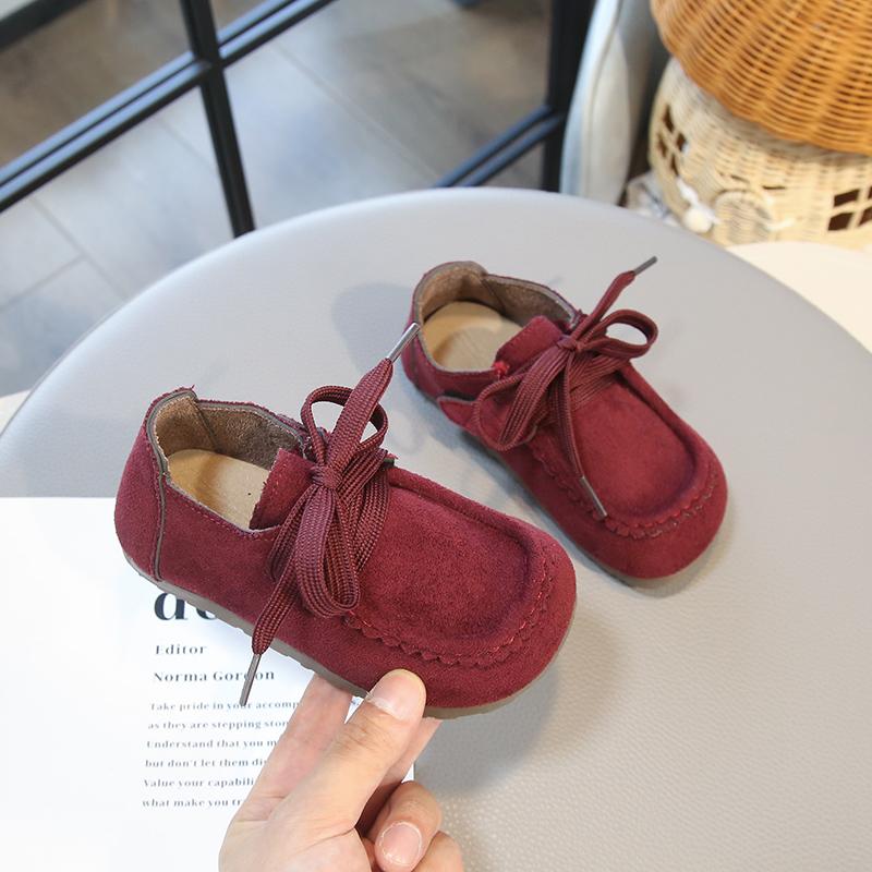 

Spring New Boys and Girls Fashion Versatile Soft Leather Soft Bottom Lace Design Comfortable Daily Casual Shoes 26