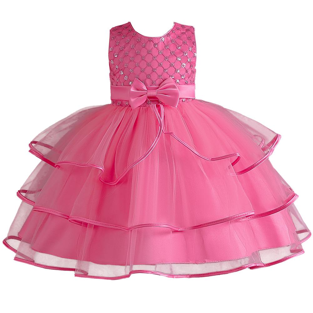 1. Juni Kinder Performance Puffy Kleider Mädchen Mesh Prinzessin Kleider Blumenmädchen Hochzeit Walking Weihnachtskostüme