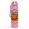 1PC Happy Halloween Pumpkin Bucket 750ml Color Plastic Sports Water Bottle Leakproof Flip Straw Lid Suitable for Sports Office Home Use
