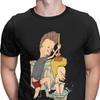 Beavis Butthead Toilet Fun TShirts Aesthetic Men Cartoon Rock Comic Punk Metal Funny Christmas Tees T Shirts Homme