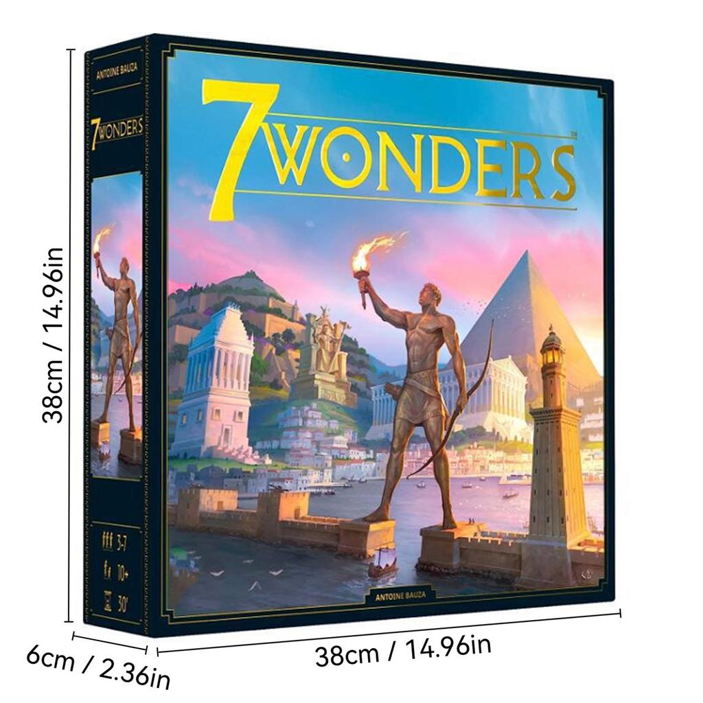 7 Wonders Duel Board Game Intense Two-Player Battles In the Ancient World, Strategy Games 30 Minute Playtime Card