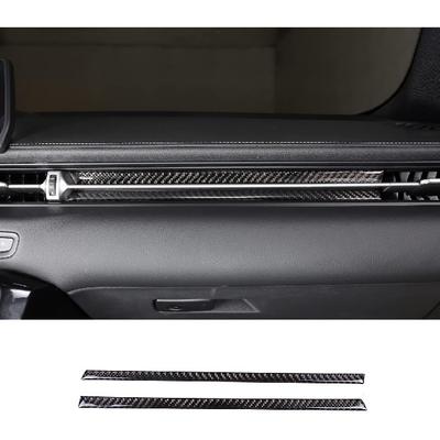 Compatible with Toyota Supra GR A90 A91 MK5 2019-2026 Soft Carbon Fiber Co-Pilot Center Console Decoration Strip, Car Center Console Air Outlet Trim