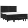 3137799 vidaXL Lit à sommier tapissier avec matelas Noir 180x200 cm Velours