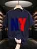 2026 New Pure Cotton Tshirt Statue Of Liberty In New York Print Crew Neck Short Sleeve Casual Top