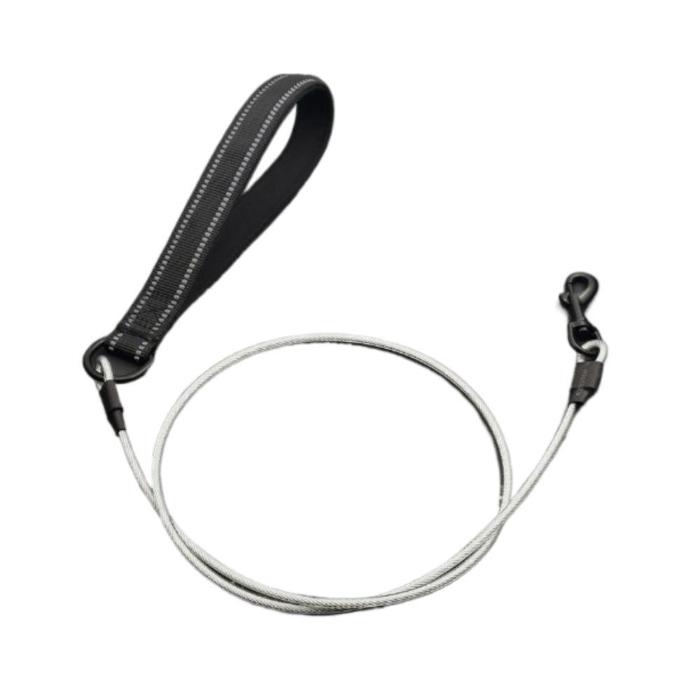 

Steel Cable Dog Lead Heavy Duty Traction Rope Soft Padded Handle Coated Wire Rope Teething Puppies