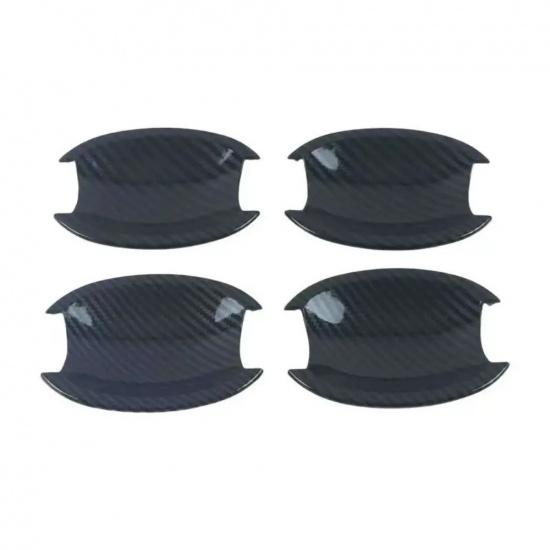 Car Door Handle Bowl Bezel Cover Trim Carbon Fiber ABS Sticker For Nissan March Micra Grand Livina Note Versa Tiida Latio Cube