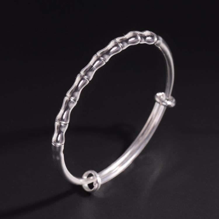 [Bamboo Joint Sliding Bangle Bracelet Simple Comfort Lucky Design Adjustable Versatile Gift for Women]