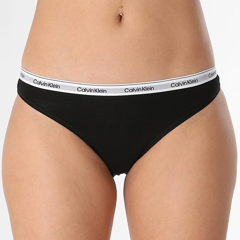 Calvin Klein Color Block Letter Comfortable Triangle Underwear 3-Pack Women Underwear Black QD5207-001