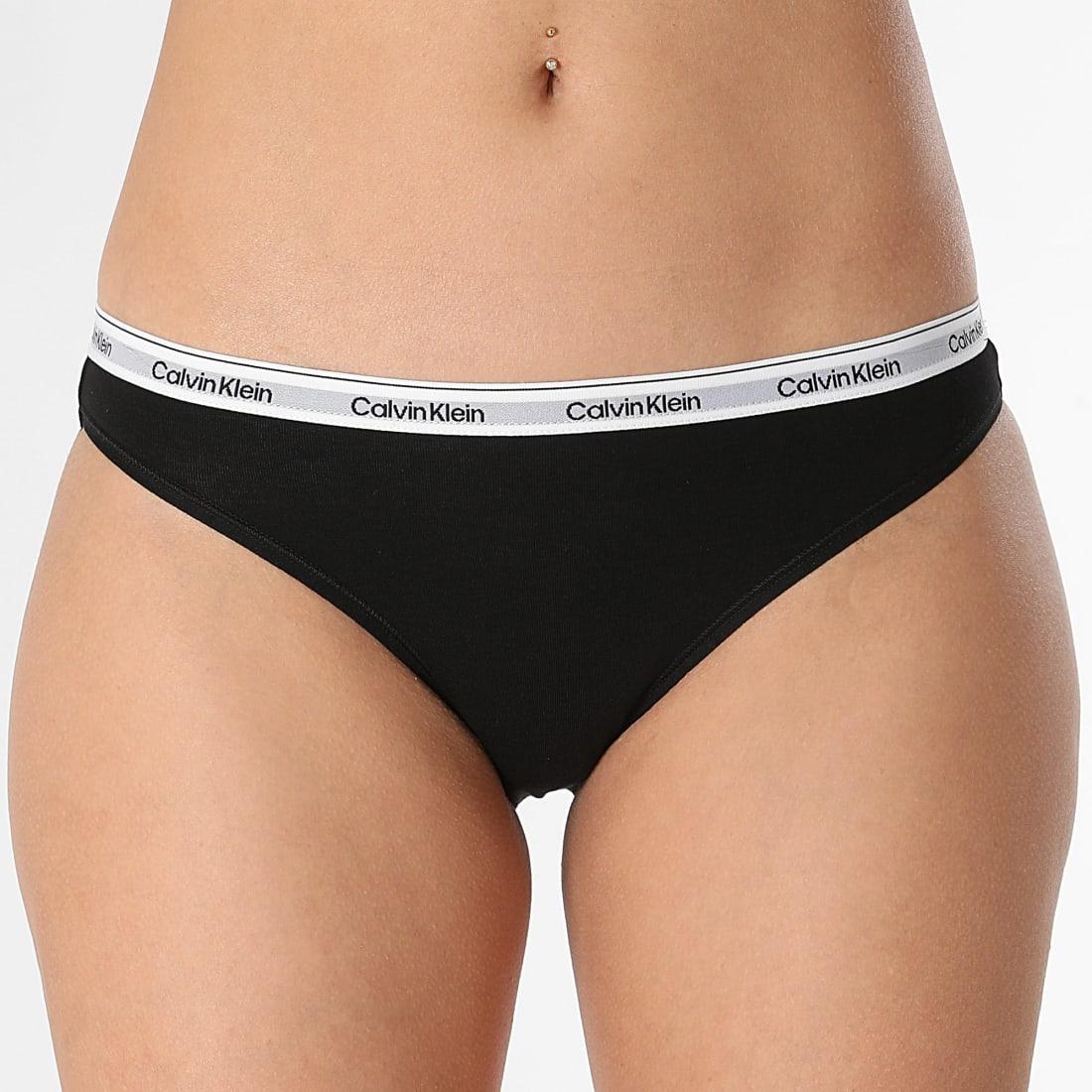 

Calvin Klein Color Block Letter Comfortable Triangle Underwear 3-Pack Women Underwear Black QD5207-001 S