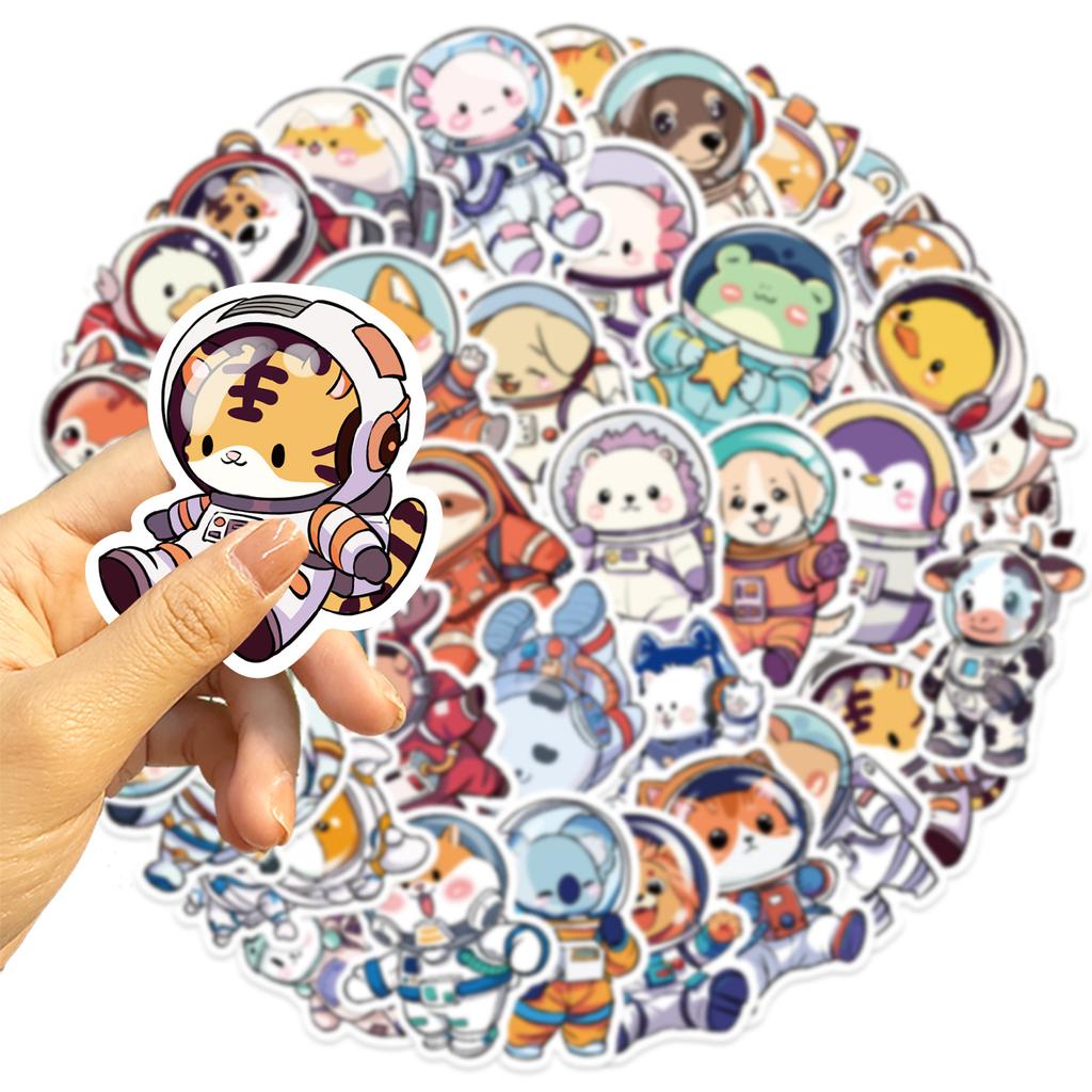 50 Animal Astronaut Graffiti Stickers Decorate Guitar Laptop Suitcase DIY Waterproof