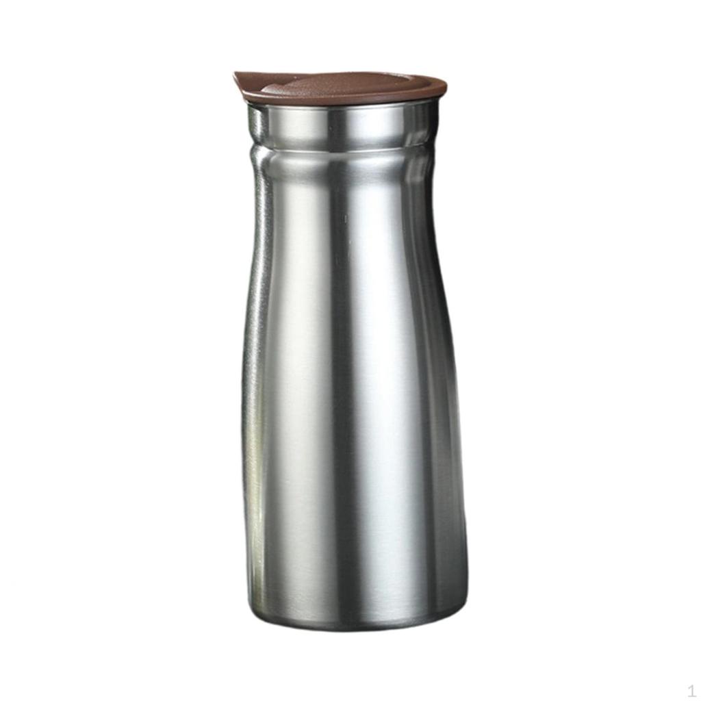 Caraffa Termica in Acciaio Inossidabile da 0,8 Litri per Caffè, Bevande Fredde, con Tappo Ermetico, Ideale per Feste.