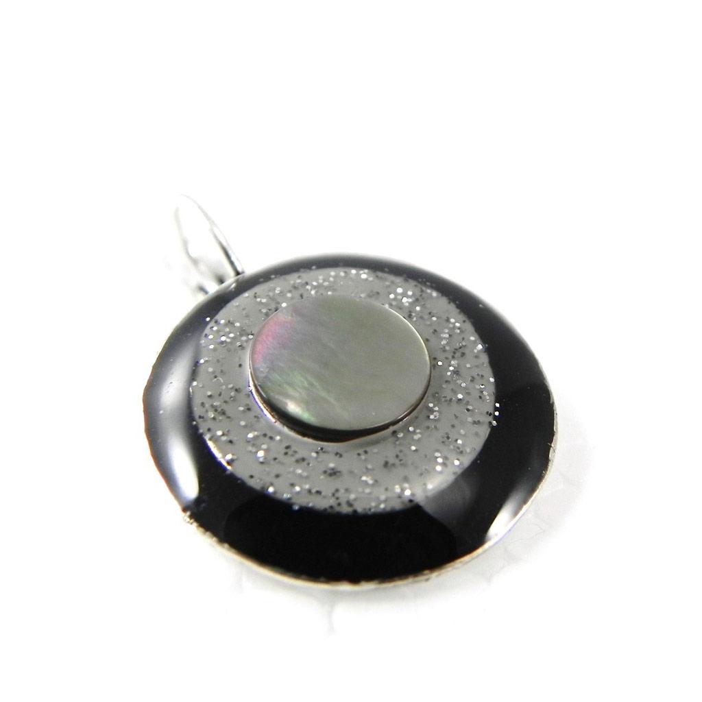 NOA [H1938] - Designer Earrings 'Bora Bora' Black Gray