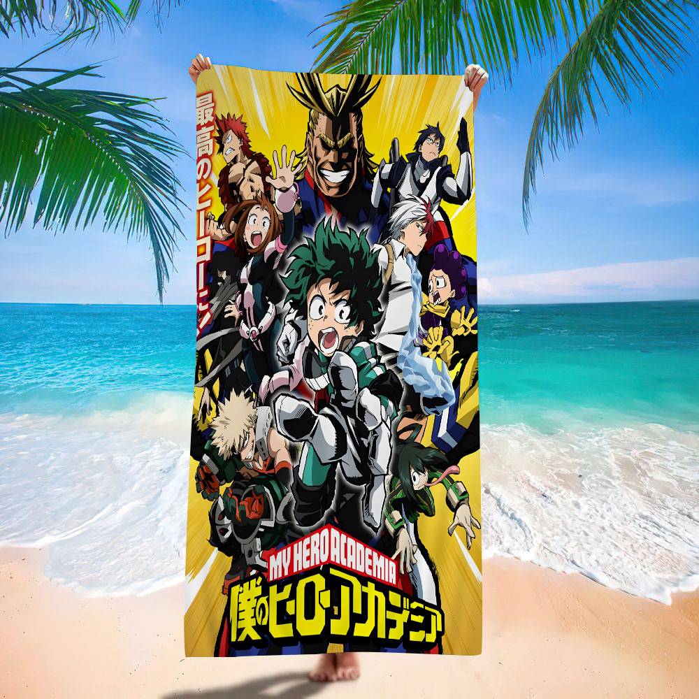 M-My H-Hero A-Academia 8 Microfiber Blanket Quick Drying Beach Towels Oversized Printing Super Absorbent Pool Towel Blanket